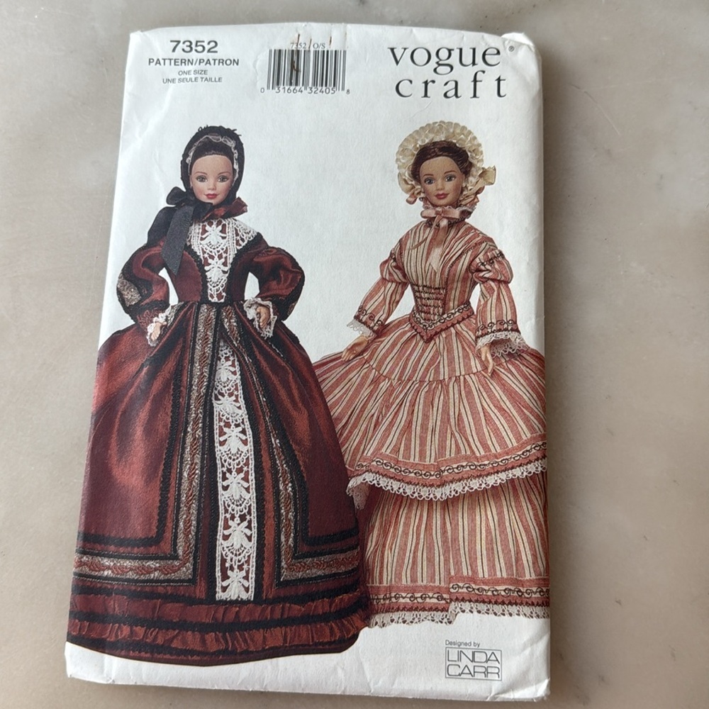 VOGUE CRAFT PATTERNS 7352 7190 FASHION DOLL CLOTHES CIRCA 1940 1950 Linda Carr - Picture 3 of 8